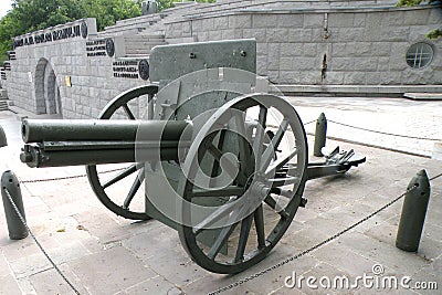 Cannon in Marasesti Mausoluem Stock Photo